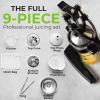 image:imageZulay Kitchen Cast Iron Juicer  EasytoClean HeavyDuty Manual Juicer Professional Citrus Juicer  Stainless Steel Lemon Squeezer  Manual Citrus Press amp Orange Squeezer  Orange Juicer  Navy9 in 1  Black