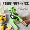 image:imageZulay Kitchen Cast Iron Juicer  EasytoClean HeavyDuty Manual Juicer Professional Citrus Juicer  Stainless Steel Lemon Squeezer  Manual Citrus Press amp Orange Squeezer  Orange Juicer  NavyOriginal  Light Green