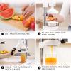 image:imageZulay Kitchen Cast Iron Juicer  EasytoClean HeavyDuty Manual Juicer Professional Citrus Juicer  Stainless Steel Lemon Squeezer  Manual Citrus Press amp Orange Squeezer  Orange Juicer  Navy9 in 1  White