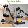 image:imageZulay Kitchen Cast Iron Juicer  EasytoClean HeavyDuty Manual Juicer Professional Citrus Juicer  Stainless Steel Lemon Squeezer  Manual Citrus Press amp Orange Squeezer  Orange Juicer  NavyOriginal  Black