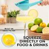 image:imageZulay Kitchen Metal Lemon Squeezer  Handheld Lemon Juicer Squeezer  Easy to Use Citrus Juicer  Manual Press for Extracting the Most Juice Possible  Extracts Every Last DropLight Blue