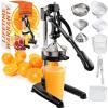 image:imageZulay Kitchen Cast Iron Juicer  EasytoClean HeavyDuty Manual Juicer Professional Citrus Juicer  Stainless Steel Lemon Squeezer  Manual Citrus Press amp Orange Squeezer  Orange Juicer  Navy9 in 1  Black