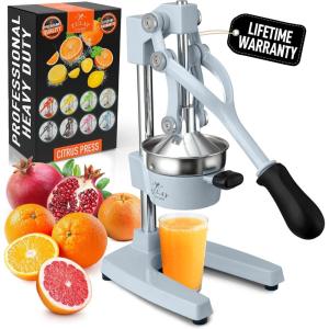 image:imageZulay Kitchen Cast Iron Juicer  EasytoClean HeavyDuty Manual Juicer Professional Citrus Juicer  Stainless Steel Lemon Squeezer  Manual Citrus Press amp Orange Squeezer  Orange Juicer  NavyOriginal  Blue