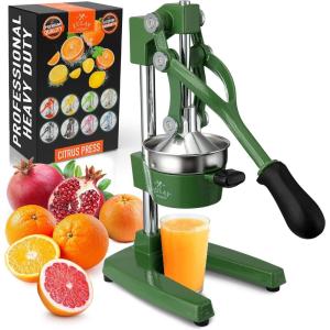 image:imageZulay Kitchen Cast Iron Juicer  EasytoClean HeavyDuty Manual Juicer Professional Citrus Juicer  Stainless Steel Lemon Squeezer  Manual Citrus Press amp Orange Squeezer  Orange Juicer  NavyOriginal  Green