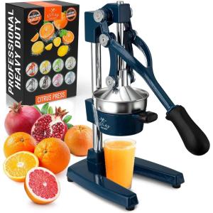 image:imageZulay Kitchen Cast Iron Juicer  EasytoClean HeavyDuty Manual Juicer Professional Citrus Juicer  Stainless Steel Lemon Squeezer  Manual Citrus Press amp Orange Squeezer  Orange Juicer  NavyOriginal  Navy