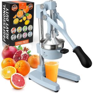 image:imageZulay Kitchen Cast Iron Juicer  EasytoClean HeavyDuty Manual Juicer Professional Citrus Juicer  Stainless Steel Lemon Squeezer  Manual Citrus Press amp Orange Squeezer  Orange Juicer  NavyOriginal  Periwinkle
