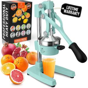 image:imageZulay Kitchen Cast Iron Juicer  EasytoClean HeavyDuty Manual Juicer Professional Citrus Juicer  Stainless Steel Lemon Squeezer  Manual Citrus Press amp Orange Squeezer  Orange Juicer  NavyOriginal  Mint