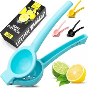 image:imageZulay Kitchen Metal Lemon Squeezer  Handheld Lemon Juicer Squeezer  Easy to Use Citrus Juicer  Manual Press for Extracting the Most Juice Possible  Extracts Every Last DropLight Blue