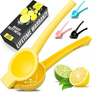 image:imageZulay Kitchen Metal Lemon Squeezer  Handheld Lemon Juicer Squeezer  Easy to Use Citrus Juicer  Manual Press for Extracting the Most Juice Possible  Extracts Every Last DropLemon Yellow
