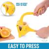 image:imageZulay Fruit Manual Juicer Heavy Duty Juice Press Squeezer with Detachable Lever amp Removable Strainer  Fruit Press amp Hand Juicer For Pomegranates Lemons Oranges and More RedYellow