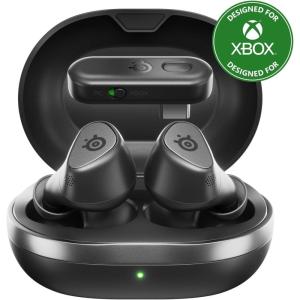 imageArctis GameBuds for XboxPCPS5SwitchMobile  QuickSwitch 24GHz  Bluetooth 53  Active Noise Cancelling  Mobile App wSound Presets  Water Resistant IP55  40H Battery with Qi Charging CaseBlack