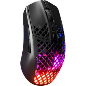 imageSteelSeries Aerox 3 Wireless  Holey RGB Gaming Mouse  Ultralightweight Water Resistant Design  18K DPI TrueMove Air Optical Sensor SnowOnyx