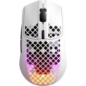 imageSteelSeries Aerox 3 Wireless  Holey RGB Gaming Mouse  Ultralightweight Water Resistant Design  18K DPI TrueMove Air Optical Sensor SnowSnow