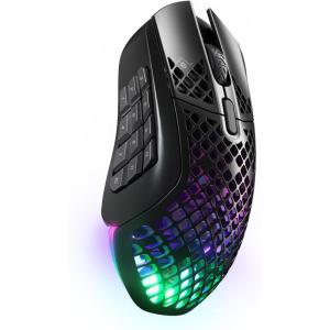 imageSteelSeries Aerox 9 Wireless  Holey RGB Gaming Mouse  Ultralightweight Water Resistant Design  18 Buttons  Bluetooth24 GHz  18K DPI TrueMove Air Optical SensorOnyx