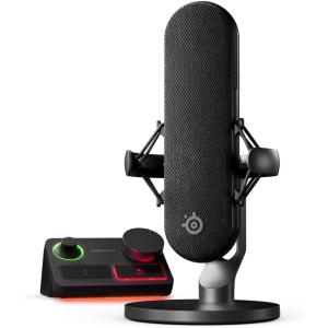imageSteelSeries Alias USB Mic for PC  3x Bigger Capsule for Gaming Streaming and Podcasting  Sonar for Streamers Audio Software  AI Noise Cancelling  LED Mute ampamp Level Monitoring  Shock MountAlias Pro