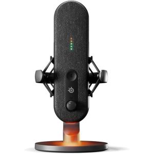 imageSteelSeries Alias USB Mic for PC  3x Bigger Capsule for Gaming Streaming and Podcasting  Sonar for Streamers Audio Software  AI Noise Cancelling  LED Mute ampamp Level Monitoring  Shock MountAlias