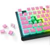 imageSteelSeries PRISMCAPS  Double Shot PuddingStyle Keycaps  Durable PBT Thermoplastic  Compatible with a Wide Range of Mechanical Keyboards  WhitePink