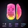image:imageSteelSeries Aerox 3 Wireless Gen 2  SuperLight 68g Gaming Mouse 4K Polling 26K DPI Optical Sensor 200 Hour Battery IP54 Water Resistant 80m Click Durability RGB 100 PTFE Feet  ShadowMagenta Haze