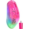 image:imageSteelSeries Aerox 3 Wireless Gen 2  SuperLight 68g Gaming Mouse 4K Polling 26K DPI Optical Sensor 200 Hour Battery IP54 Water Resistant 80m Click Durability RGB 100 PTFE Feet  ShadowMagenta Haze