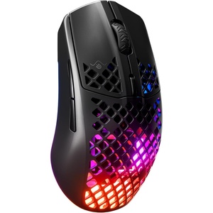 image:imageSteelSeries Aerox 3 Wireless Gen 2  SuperLight 68g Gaming Mouse 4K Polling 26K DPI Optical Sensor 200 Hour Battery IP54 Water Resistant 80m Click Durability RGB 100 PTFE Feet  ShadowOnyx