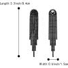 imageBriLove Clipon Earrings Rhinestone Dangling for Women Fashion Long Chandelier Sparkle Crystal Tassel Dangle Drop EarringBlack BlackTone