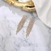 imageBriLove Rhinestone Earrings Dangling for Women Fashion Long Chandelier Sparkle Crystal Tassel Dangle Drop Earring for Party Prom AccessoriesIredescent AB GoldTone