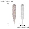 imageBriLove Rhinestone Earrings Dangling for Women Fashion Long Chandelier Sparkle Crystal Tassel Dangle Drop Earring for Party Prom AccessoriesIredescent AB SilverTone