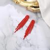 imageBriLove Rhinestone Earrings Dangling for Women Fashion Long Chandelier Sparkle Crystal Tassel Dangle Drop Earring for Party Prom AccessoriesRuby Color RedTone