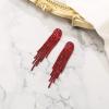 imageBriLove Rhinestone Earrings Dangling for Women Fashion Long Chandelier Sparkle Crystal Tassel Dangle Drop Earring for Party Prom AccessoriesRuby Color BlackTone