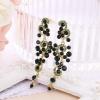 imageBriLove Womens Bohemian Boho Wedding Bridal Crystal Floral Chandelier Hollow Dangle EarringsEmerald Color GoldTone