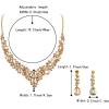 imageBriLove Womens Wedding Bridal Austrian Crystal Teardrop Cluster Statement Necklace Dangle Earrings Jewelry Set12Champagne GoldTone