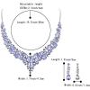 imageBriLove Womens Wedding Bridal Austrian Crystal Teardrop Cluster Statement Necklace Dangle Earrings Jewelry Set13Light Purple SilverTone
