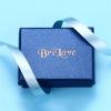 imageBriLove Womens Wedding Bridal Crystal Teardrop Infinity Figure 8 Chandelier Dangle EarringsNavy Blue SilverTone