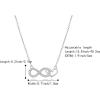 imageBriLove Dainty Elegant 925 Sterling Silver Cubic Zirconia Infinity Endless Love Heart Pendant Choker Necklace Gift for BirthdayMothers DayValentines DayChristmas Jewelry