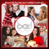 imageBriLove Dainty Elegant 925 Sterling Silver Cubic Zirconia Infinity Endless Love Heart Pendant Choker Necklace Gift for BirthdayMothers DayValentines DayChristmas Jewelry