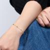 imageBriLove Dainty Gorgeous 925 Sterling Silver Birthstone Bracelets for WomenSix Emerald Cut Tennis Bracelet Birthday Prom Gifts JewelryEmerald Color GoldTone