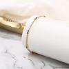 imageBriLove Dainty Gorgeous 925 Sterling Silver Birthstone Bracelets for WomenSix Emerald Cut Tennis Bracelet Birthday Prom Gifts JewelryPurple GoldTone