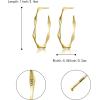 imageBriLove Dainty Simple 925 Sterling Silver Hoop Dangle Stud Earrings for Women Birthday Valentines Day Anniversary14K GoldTone