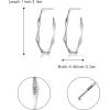 imageBriLove Dainty Simple 925 Sterling Silver Hoop Dangle Stud Earrings for Women Birthday Valentines Day AnniversarySilverTone