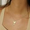 imageBriLove Gifts for Mom 925 Sterling Silver Unique Personalized Key Pendant Valentines Day Necklace for Women Mothers DayValentines DayBirthdayChristmasAnniversaryGoldTone