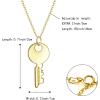 imageBriLove Gifts for Mom 925 Sterling Silver Unique Personalized Key Pendant Valentines Day Necklace for Women Mothers DayValentines DayBirthdayChristmasAnniversaryGoldTone