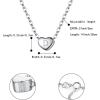 imageBriLove Personalized 925 Sterling Silver Dainty Small Tiny Initial Heart Pendant Choker Necklace Gift for Women Mothers DayValentines DayBirthdayChristmasAnniversaryD