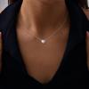 imageBriLove Personalized 925 Sterling Silver Dainty Small Tiny Initial Heart Pendant Choker Necklace Gift for Women Mothers DayValentines DayBirthdayChristmasAnniversaryJ