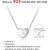 imageBriLove Personalized 925 Sterling Silver Dainty Small Tiny Initial Heart Pendant Choker Necklace Gift for Women Mothers DayValentines DayBirthdayChristmasAnniversaryA Necklace