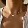 imageBriLove Personalized 925 Sterling Silver Dainty Small Tiny Initial Heart Pendant Choker Necklace Gift for Women Mothers DayValentines DayBirthdayChristmasAnniversaryM