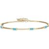 Aquamarine Color Gold-Tone