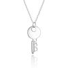 imageBriLove Gifts for Mom 925 Sterling Silver Unique Personalized Key Pendant Valentines Day Necklace for Women Mothers DayValentines DayBirthdayChristmasAnniversarySilverTone