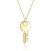 imageBriLove Gifts for Mom 925 Sterling Silver Unique Personalized Key Pendant Valentines Day Necklace for Women Mothers DayValentines DayBirthdayChristmasAnniversaryGoldTone
