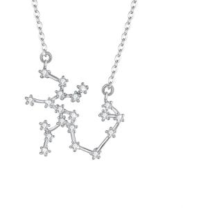 imageBriLove 925 Sterling Silver Necklace Gifts for Mom Women Constellation Zodiac 12 Horoscope Astrology CZ Pendant Mothers DayValentines DayBirthdayChristmasAnniversarySagittarius  Full Ver