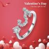 imageBriLove 925 Sterling Silver CZ Statement Ring Horoscope Zodiac 12 Constellation Astrology Adjustable Rings for Mom Women Mothers DayValentines DayBirthdayChristmasAnniversaryScorpio  Full Ver